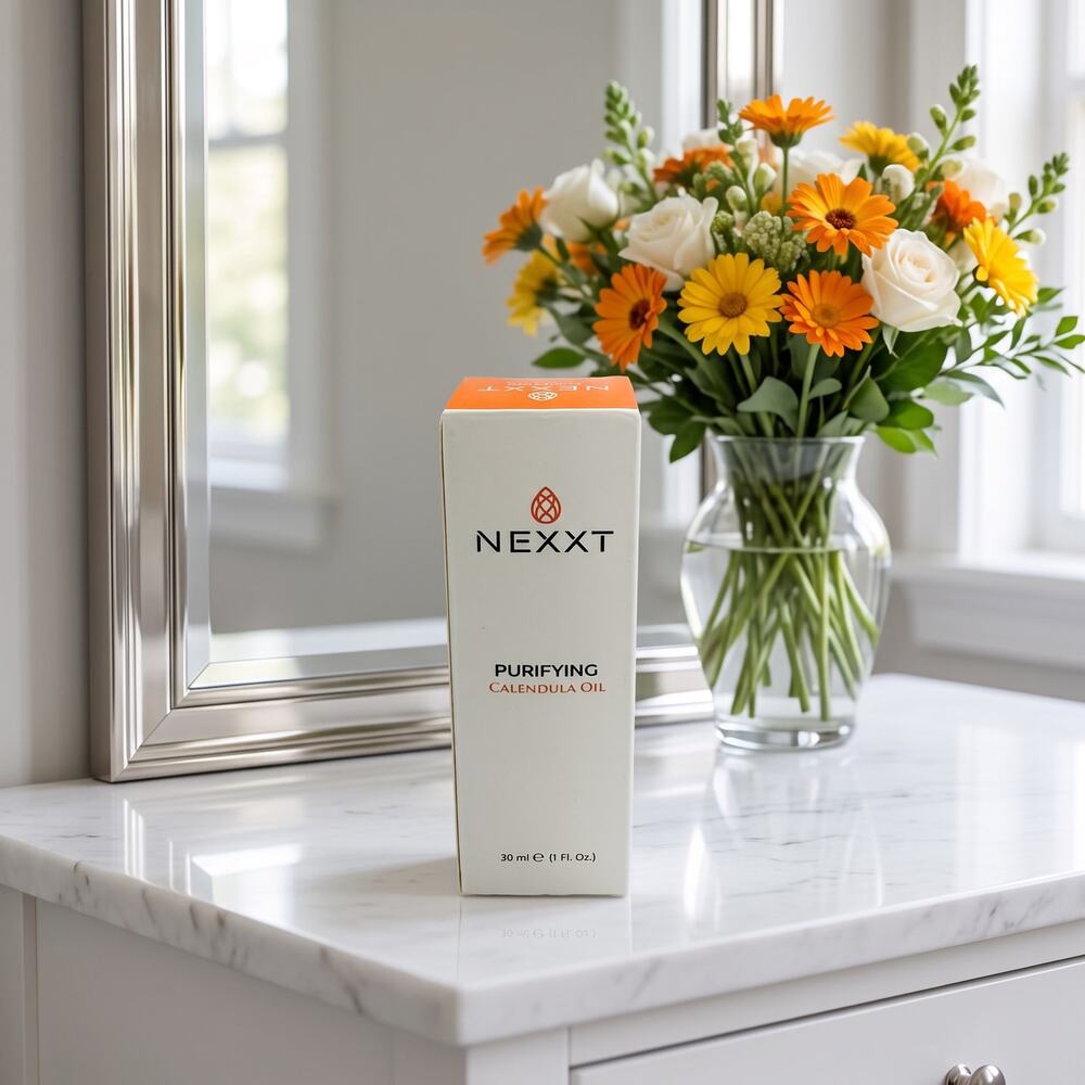 NEXXT Beauty Purifying Calendula Face Oil 30mL Hydrating Soothing Skincare